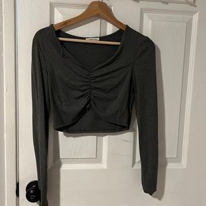 Long sleeve top, size large, dark grey, worn once!